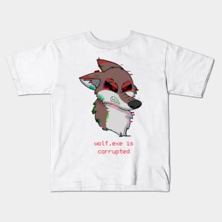 Wolf.exe Corrupted Kids T-Shirt